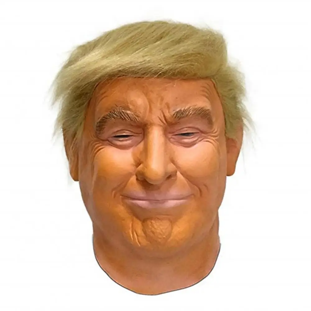 

Halloween Trump Latex Full Face Mask Easter Costume Party Donald Trump Presidential Role Carnival Party Acting Props