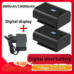6800/13600mAh Chargeable high power battery Laser level 360 building tools for levelling 3D 12 line powerful green laser level