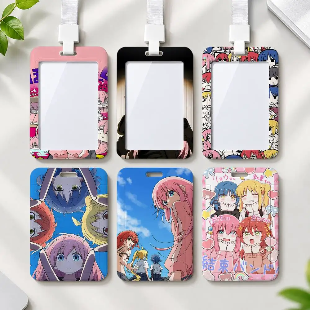 Anime B-BOCCHI THE ROCK-s Employee ID Badge With Name Tag, Lanyard, High-end Work Badge, Card Holder, Student ID Badge