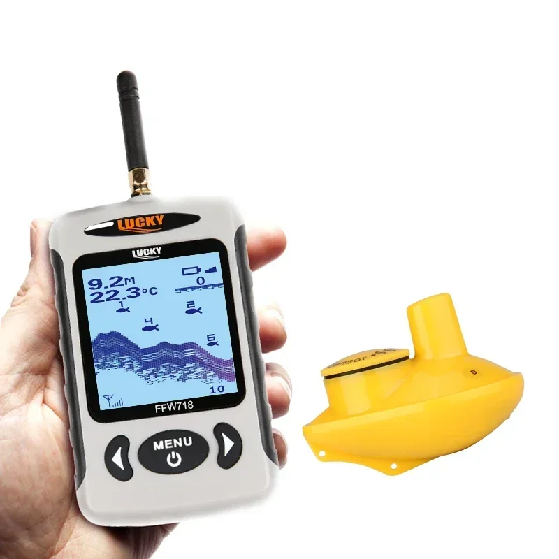 Sonar de Pesca Sem Fio 2026/FFW718 para Medição de Profundidade - Localizador de Peixes Lucky