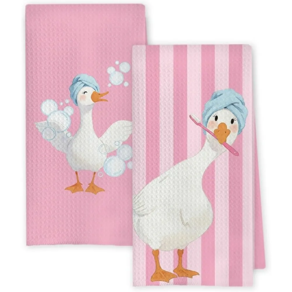 2pcs 16X24 Inches Decorative Hand Towels Quick Dry Absorbent Coffee Bar Cleaning Cloth‌ Lemon Vase Blue Hydrangea‌