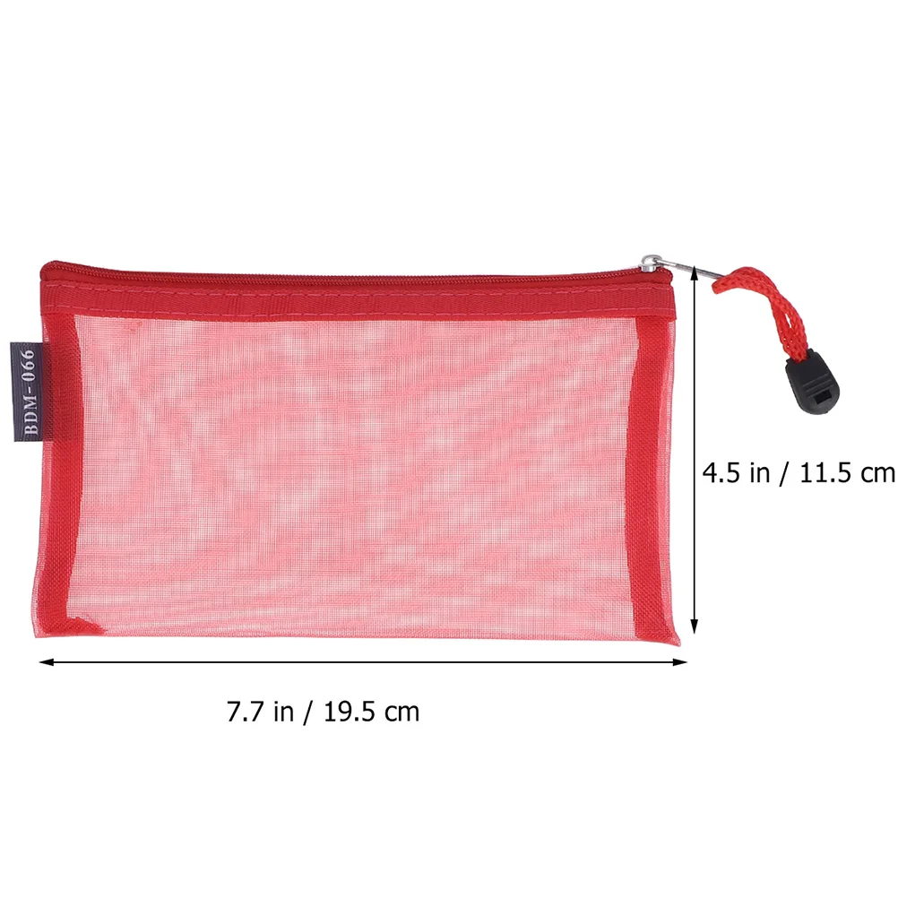 

6Pcs Zipper Pencil Pen Bag Nylon Lightweight Multipurpose Carry Case Travel Cosmetics Accessories Organizer