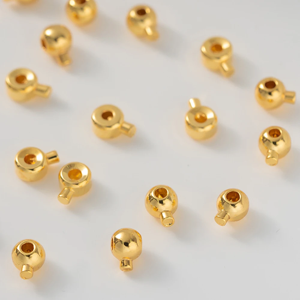 20 قطعة 18K مطلية بالذهب النحاس سدادة تجعيد الخرز تحديد المواقع خزانة مسطحة فاصل حبة ل سوار ذاتي الصنع قلادة صنع المجوهرات