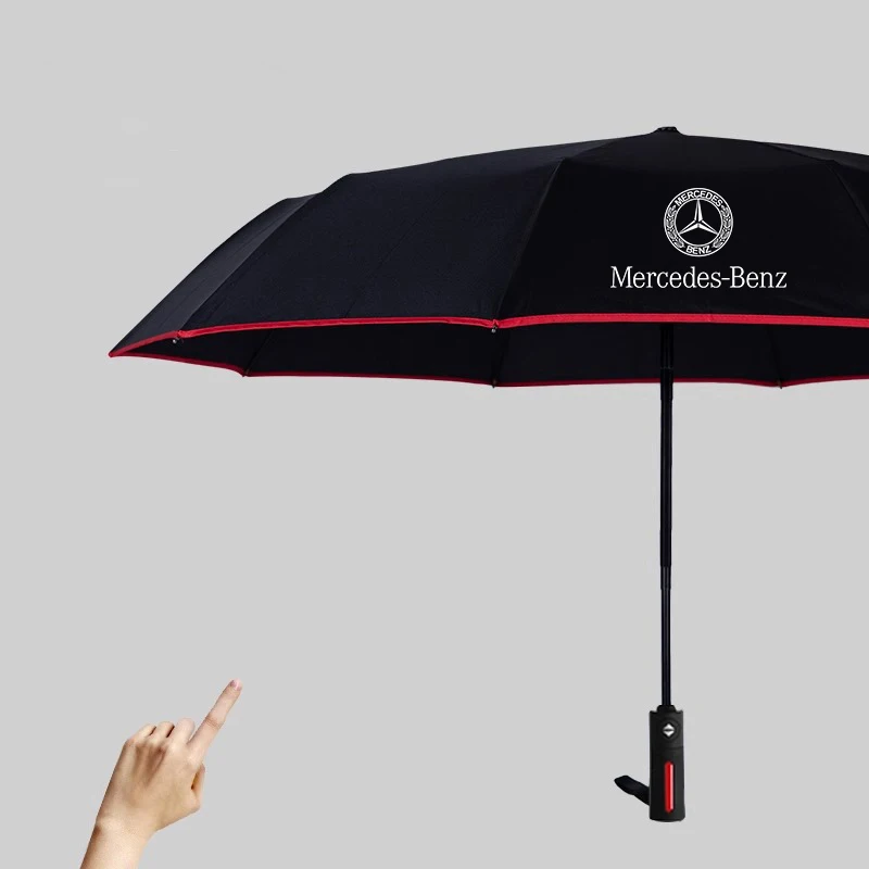 For Mercedes-Benz A C E S V Class AMG Sprinter GLC CLS GLA GLK ML SLK SL Vito Car Automatic Folding Windproof Sunshade Umbrella