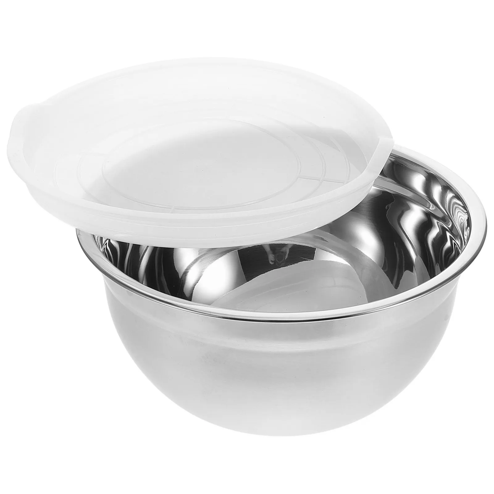 Tazón con Tapa, Tazones Metálicos para Mezclar para Cocina, Recipientes Portátiles para Aderezos de Ensalada con Tapas