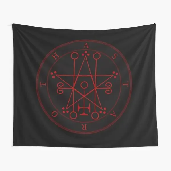 Sigil Of Astaroth  Tapestry Yoga Bedroom Decoration Colored Bedspread Living Travel Printed Blanket Hanging Home Room Beautiful