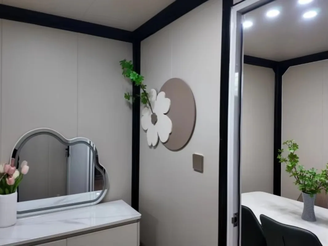 Construa facilmente uma villa de contêiner expansível pré-fabricada, casa móvel de 2 a 4 quartos, casa portátil