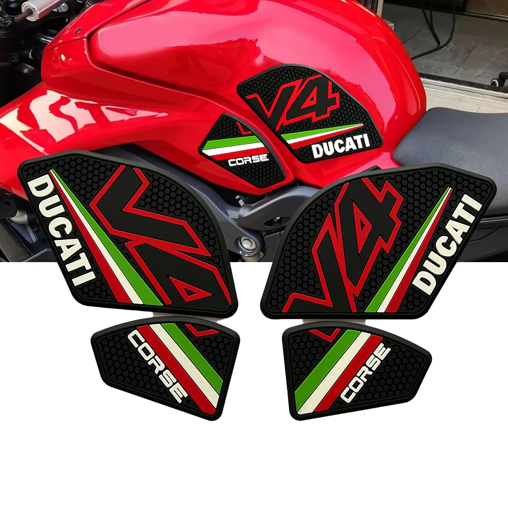 

V4 Fit Ducati V4 Panigale V4S Streetfighter V4 S 2018-2022 Fuel Tank Grip Pads Knee Traction stickers