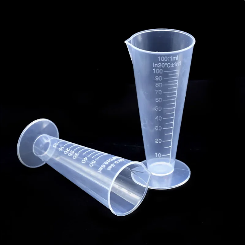

Plastic triangle cup with scale cone cup milk tea shop for 25ml50ml100ml250ml500ml1000ml