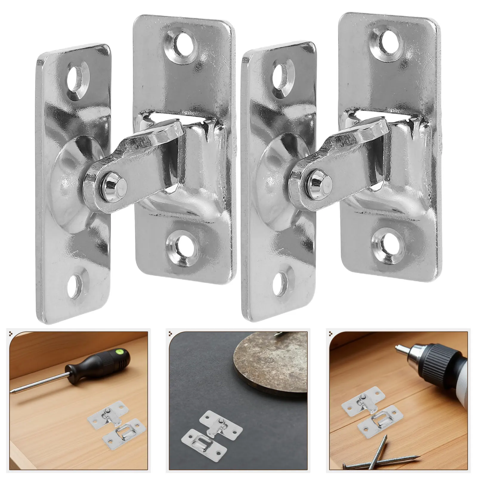

2Pcs Sliding Door Latch Barn Door Lock 90 Degree Right Angle Stainless Steel Interior Privacy Security Flip Gate Hardware