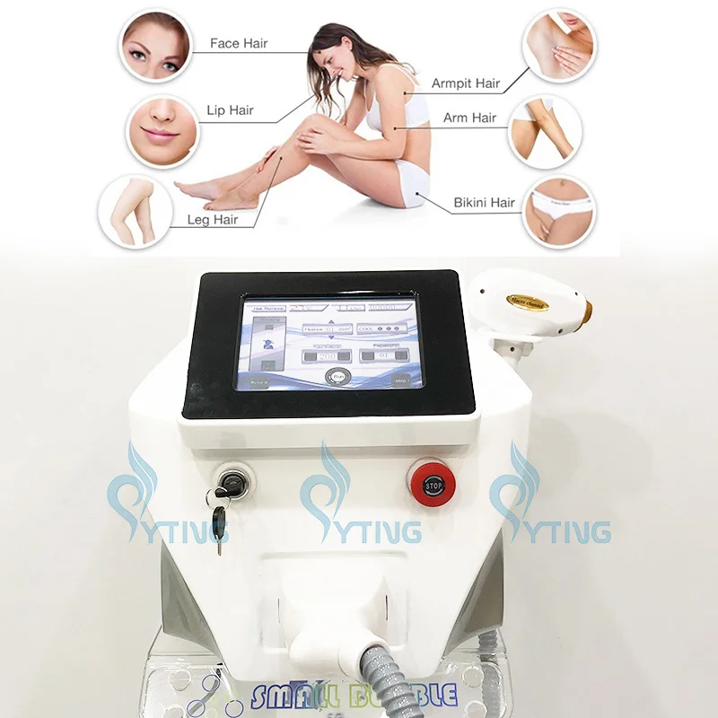 

Diode Laser 808nm Hair Removal Machine Cooling Head Painless Facial Body Hair Removal Equipment