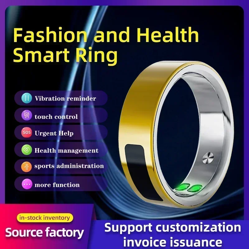 Qino K31 Smart Ring: Health & Temperature Tracker with Touch Control, Vibration Alerts, and 5ATM Wat