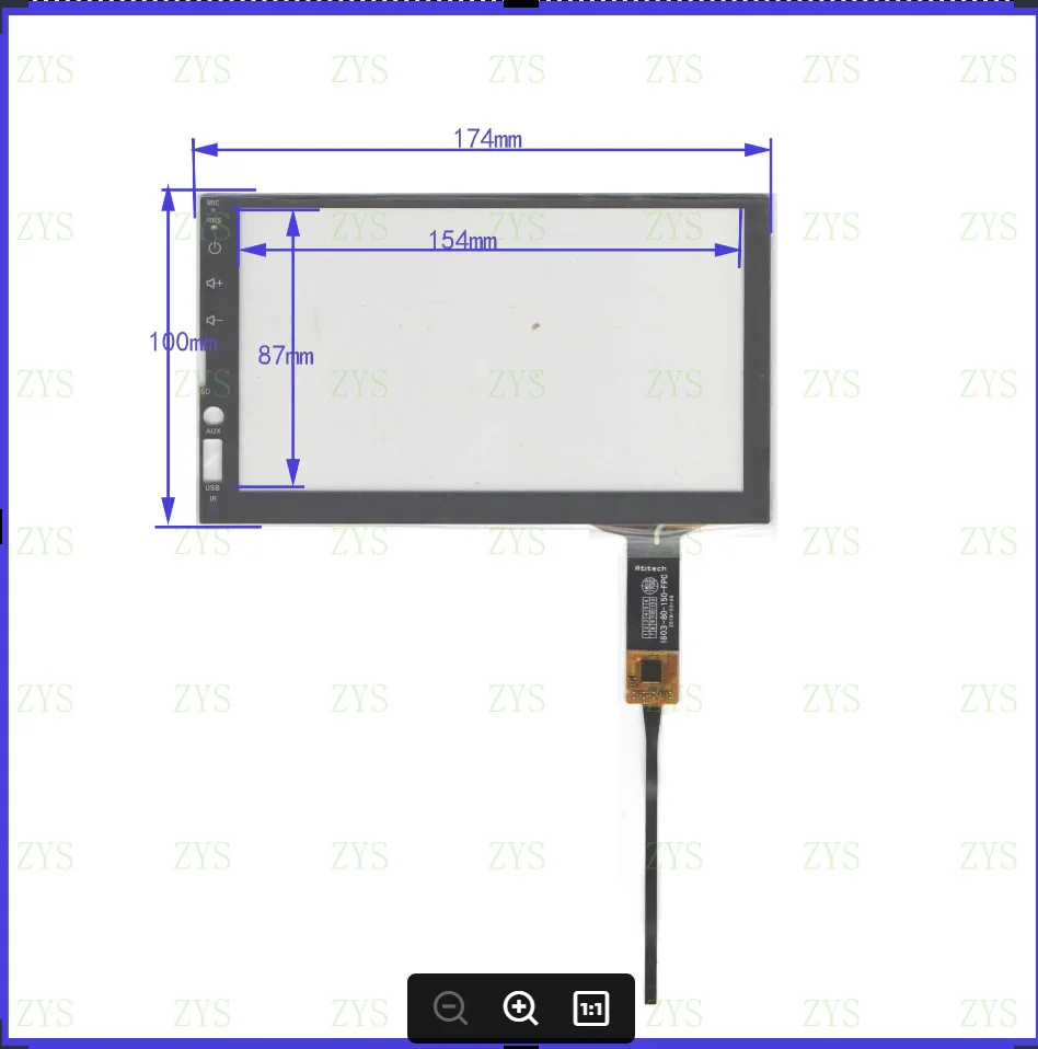zhiyusun-1803-80-150-fpc-互換-7-インチ容量性スクリーン車-dvd-用、174-100-gps-ナビゲータースクリーンガラス