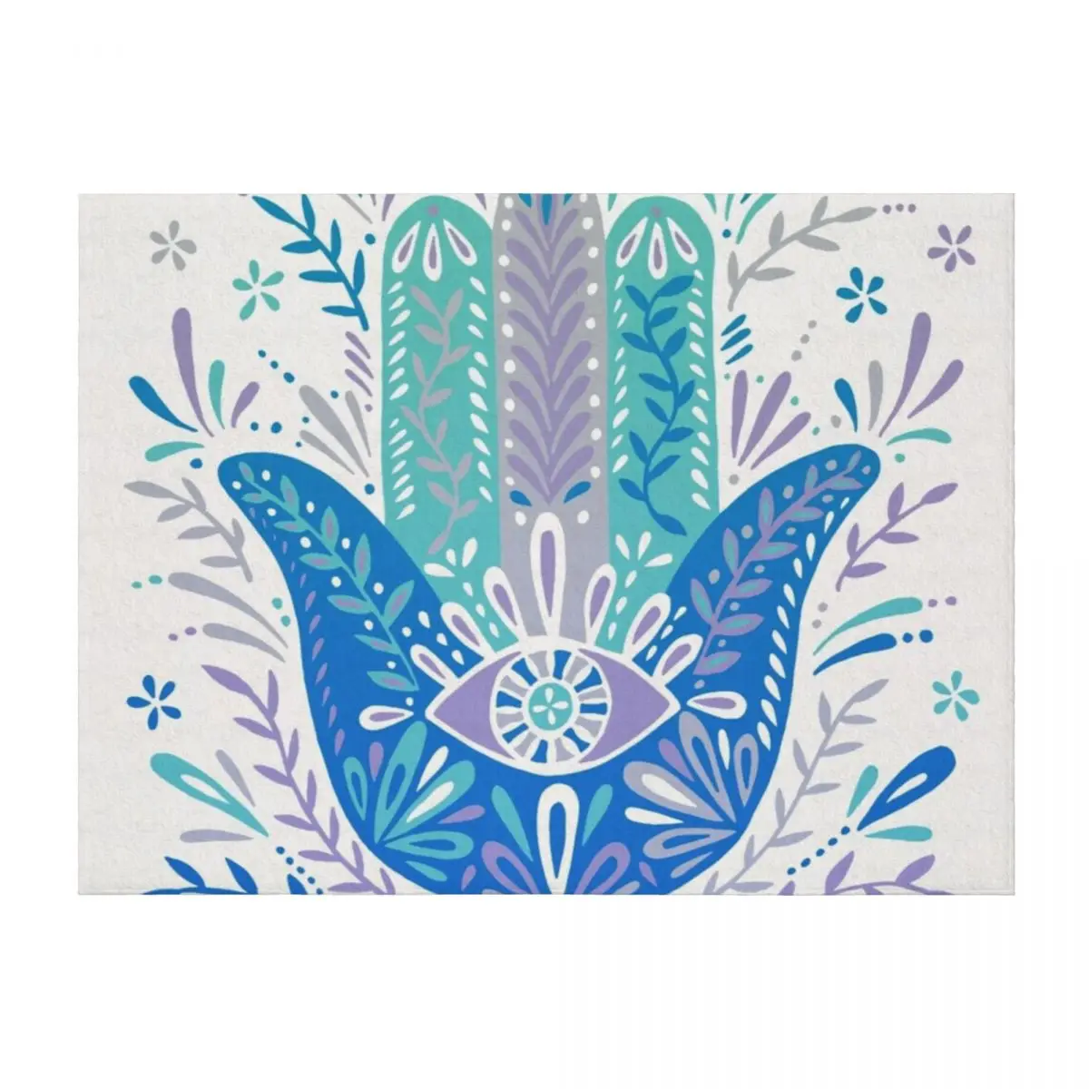 

Hamsa Hand – Blue & Turquoise Palette Throw Blanket Camping For Sofa Thin Bed linens manga Blankets