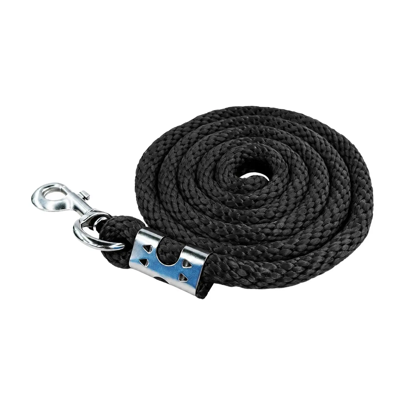 Horse Training Rope with Metal Snap Hook and Connecting Loop for Secure Equestrian Control