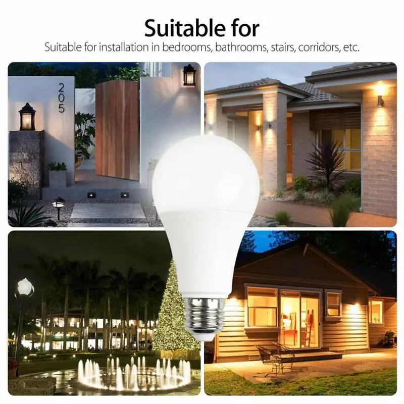 MunLii 220V E27 PIR Motion Sensor Lamp 12W 15W 18W LED Bulb With Motion Sensor Infrared Radiation Motion Detector Night Light