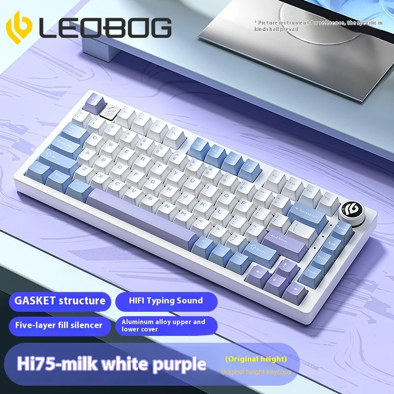 Imagem -04 - Leobot-aluminum Alloy Teclado Mecânico Teclado Anti-roll Botão Multi-função Estrutura Personalizada Chave Completa Astronauta Hi75