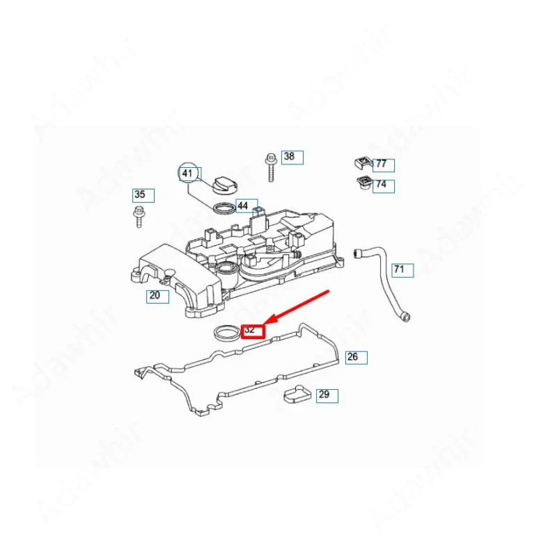 ختم مصبوب بالزيت جديد تمامًا لسيارة Mercedes SLK/SLC/CLC/E/A/B - A 2710160721