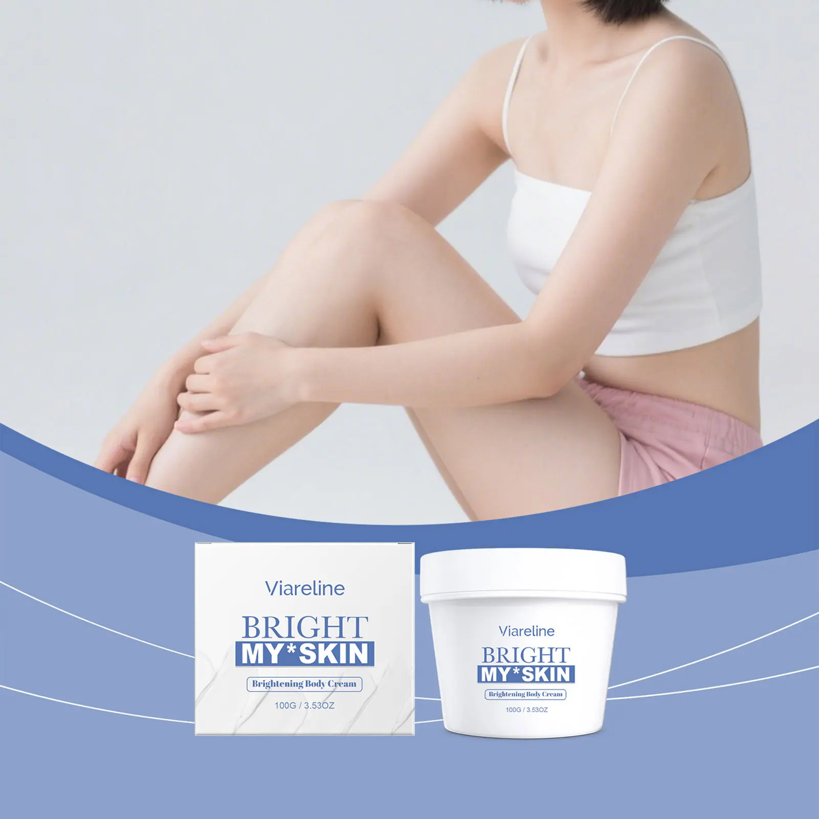 

Осветляющий крем для тела 100 г, глубоко увлажняющий, выравнивающий тон кожи, антивозрастной увлажняющий крем, быстро впитывающее легкое молочко для тела