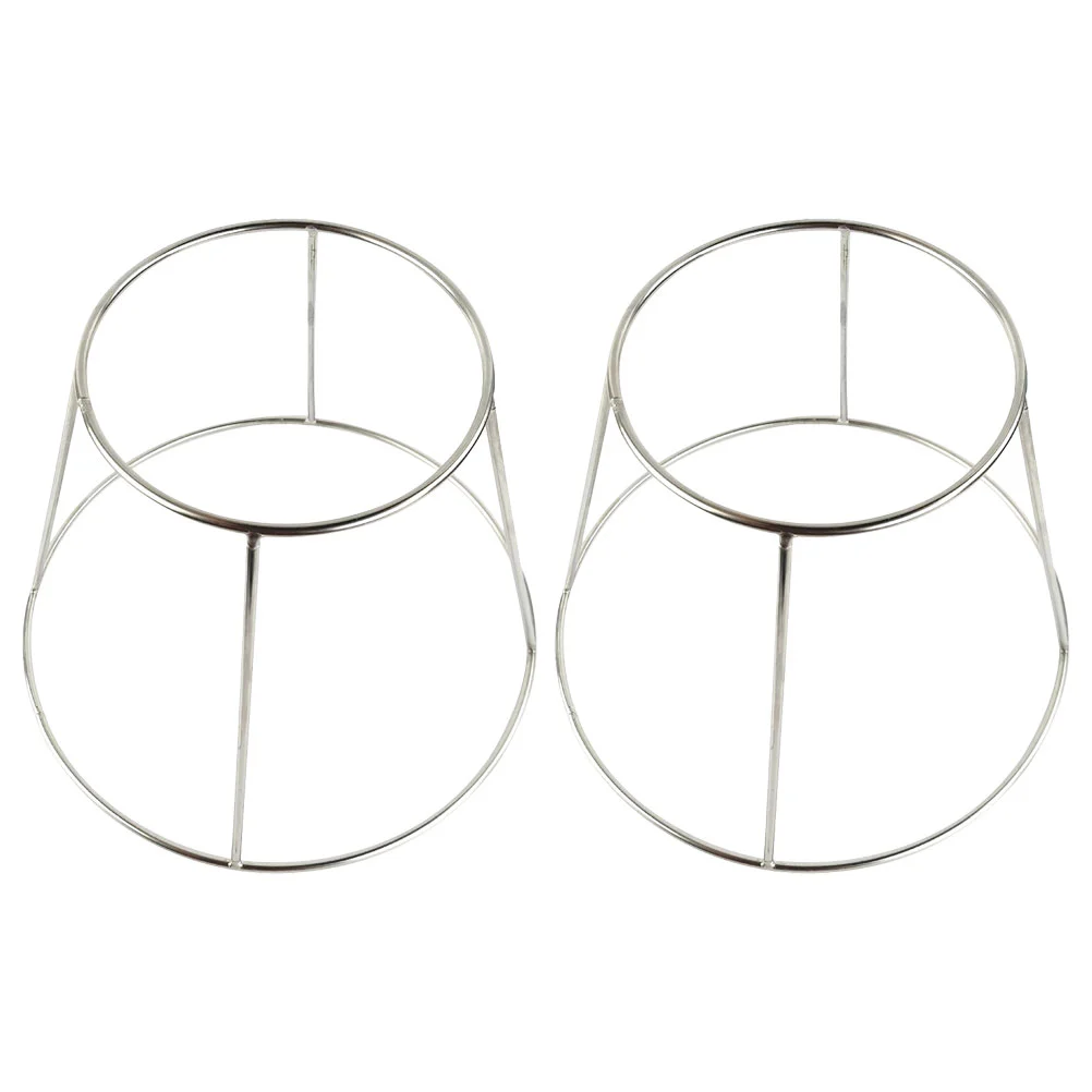 

2 Pcs Double Rack Silver Seafood Pizza Stand Stainless Steel Dinner Occasion Accessory Tray Restaurant Holder