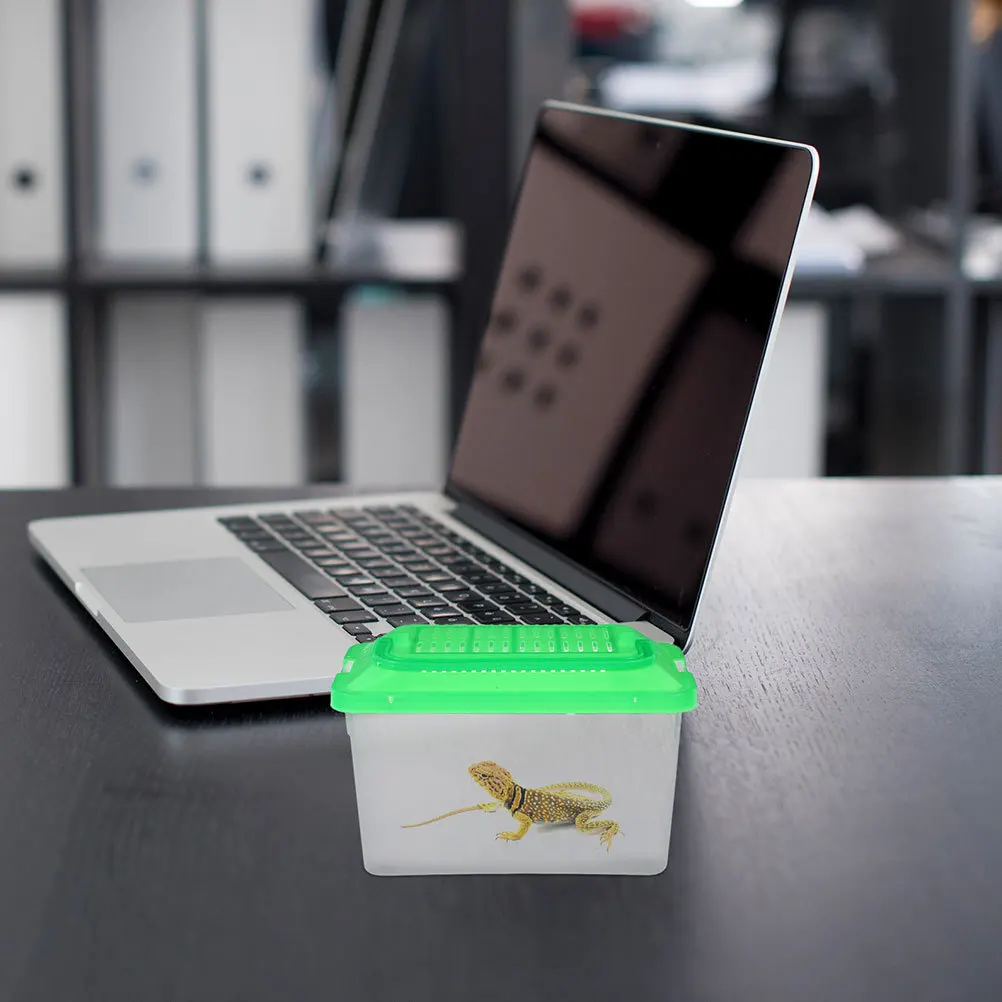 

2Pcs Portable Pet Transport Box Transparent Travel Fish Tank for Reptiles Turtles Betta Breeding Handheld Critter Carrier Case