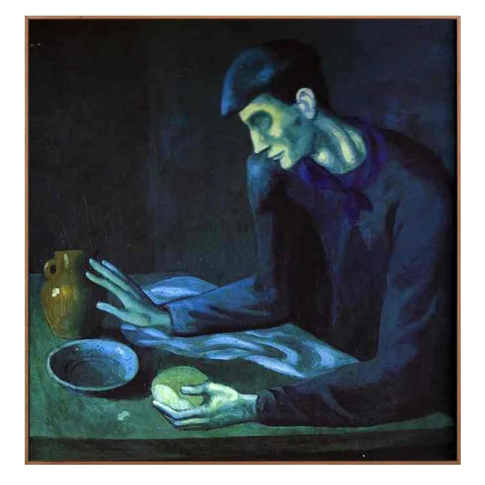 

Pablo Picasso artwork reproduction,Breakfast of a Blind Man,Handmade art painting on canvas,Decoration picture for dining room
