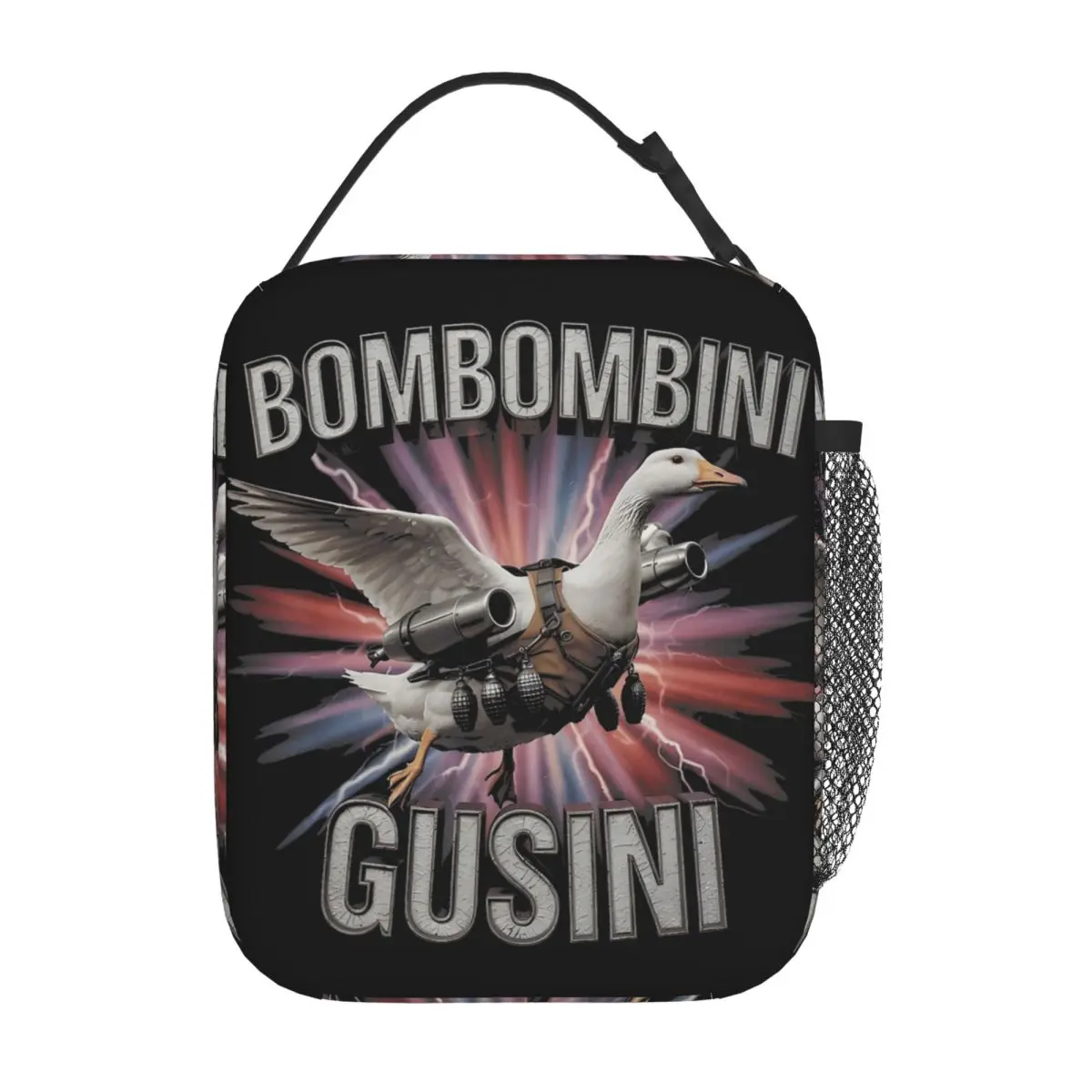 

Bombombini Gusini Funny Italian Brainrot Insulated Lunch Bag For School Food Container Leakproof Thermal Cooler Bento Box