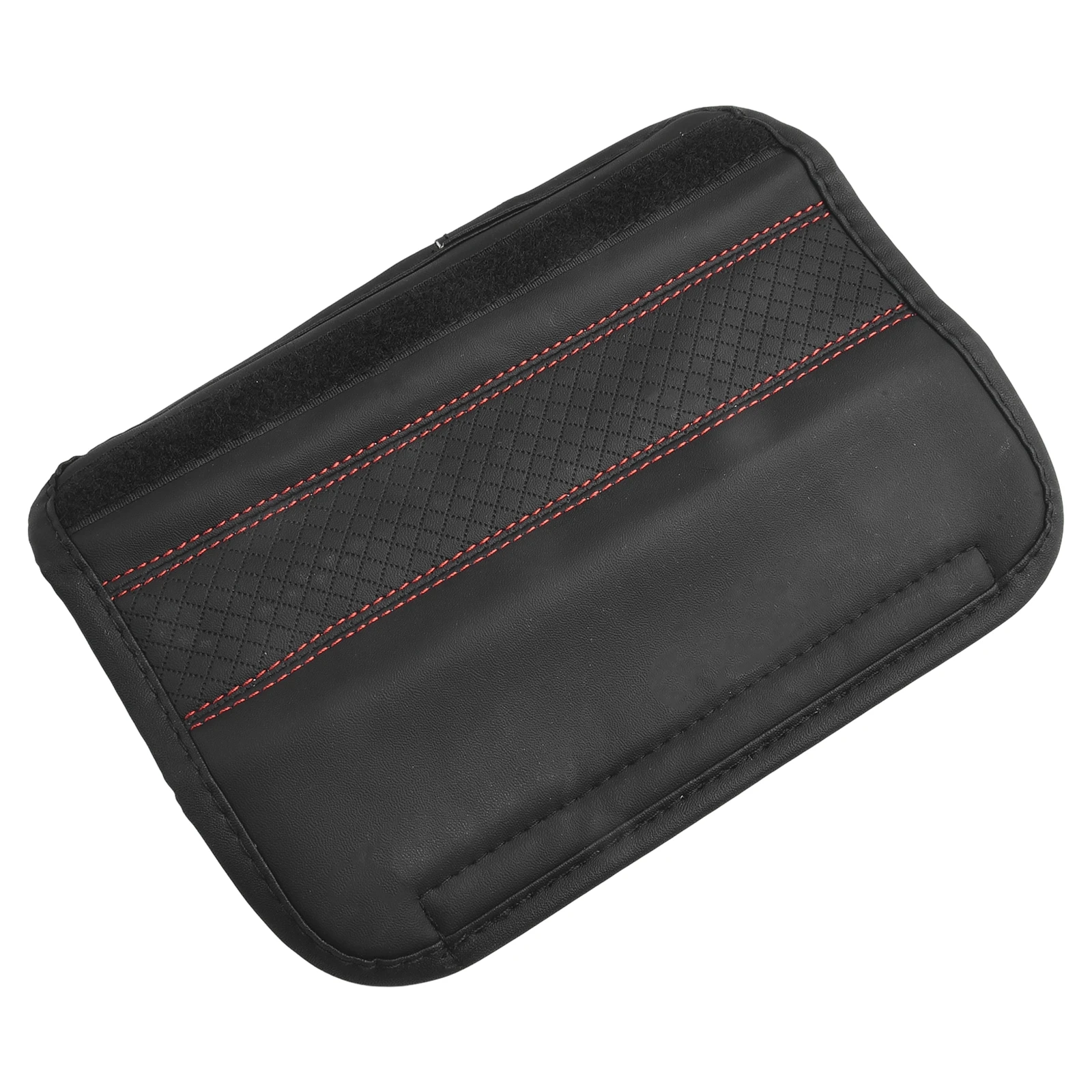 

High Quality Practical Shoulder Pads Auto Parts Black+Red Line Car Accessories Dustproof PU Leather Waterproof