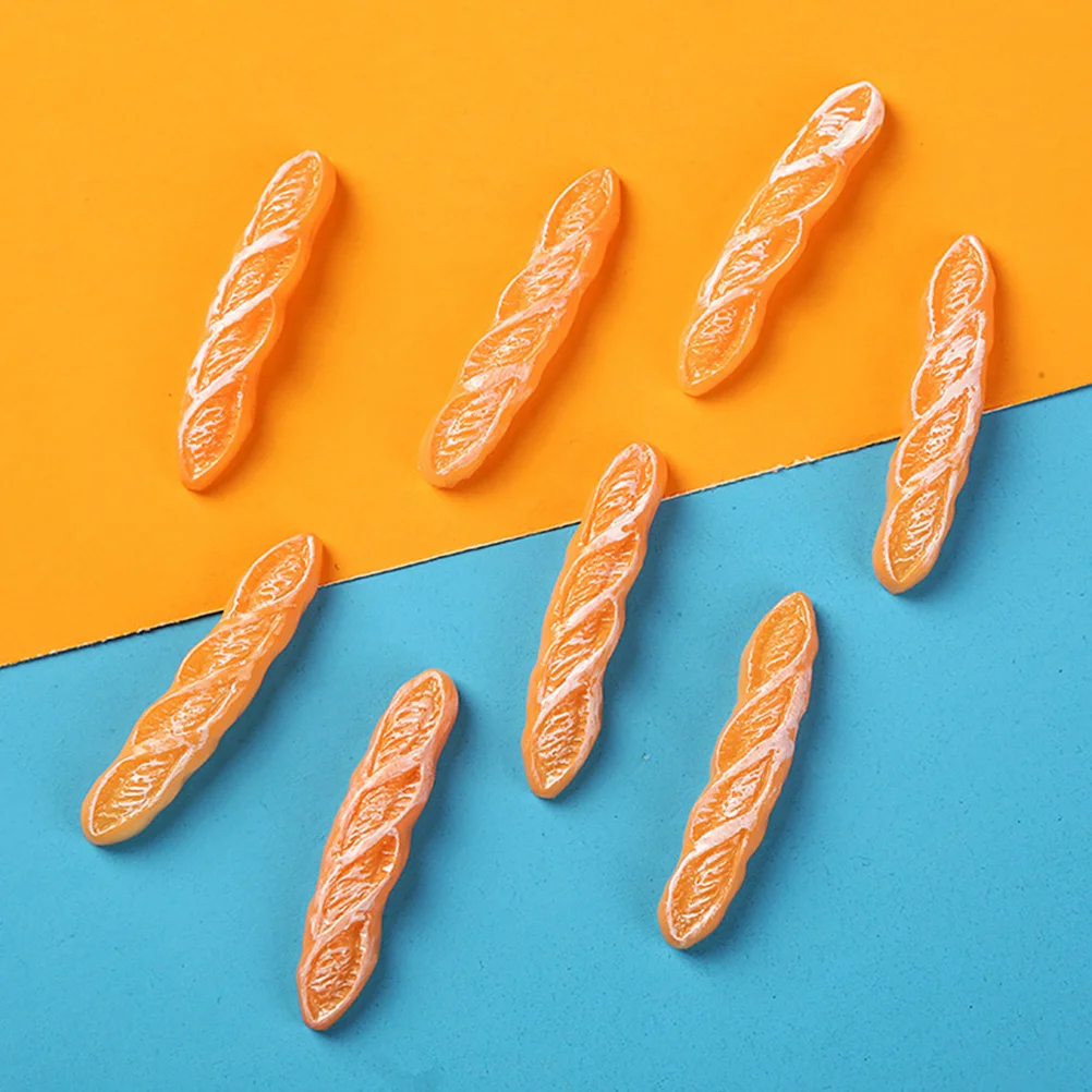

10Pcs Faux Bread Mini Ornaments Resin Simulation Bread Models for Dollhouse Mini Bakery Decoration Photo Props