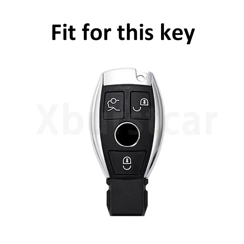 Gold Edge TPU Shell Fob For Mercedes Bnez CLA GLC GLA GLK W203 W210 W211 W204 W176 A B C R Class AMG Car Remote Key Case Cover