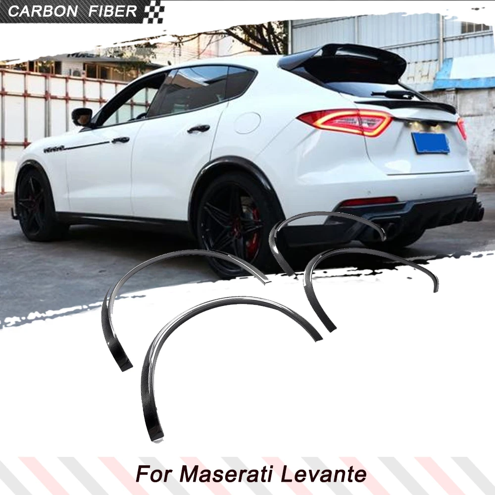 

Накладки на колесные арки автомобиля из углеродного волокна, защита для бровей для Maserati Levante 2016-2019, расширители боковых колес автомобиля, комплекты кузова