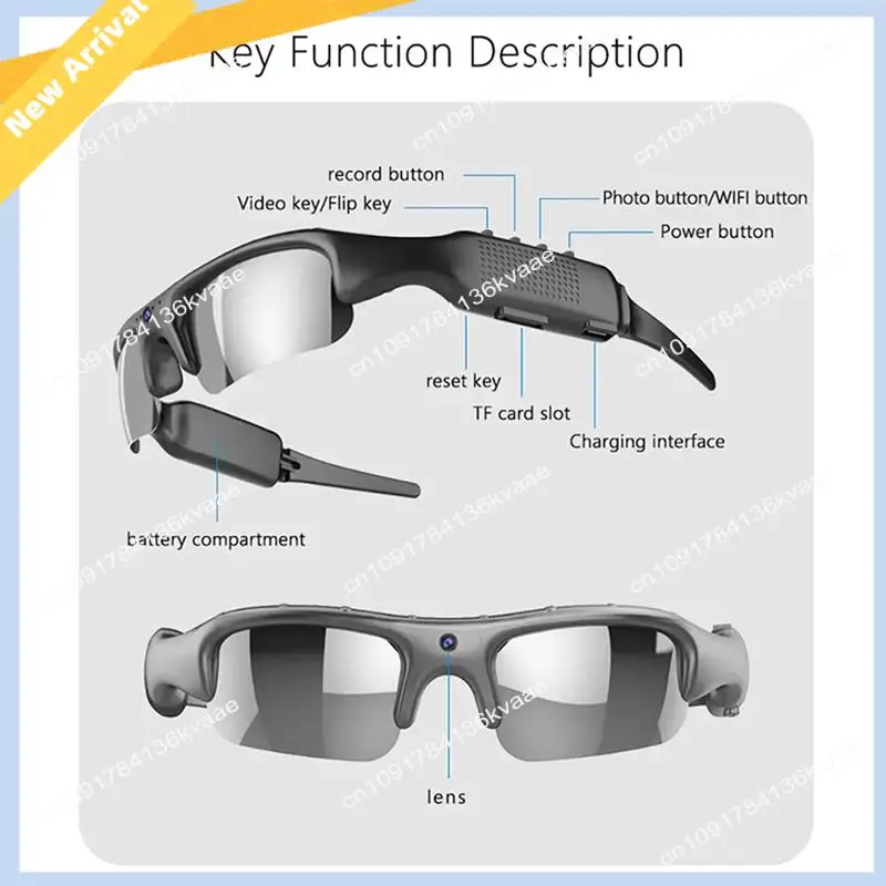 

M01K Bluetooth Glasses Camera DVR Camcorder Wide Angle 170° Camera For Cycling/Driving/Outdoor