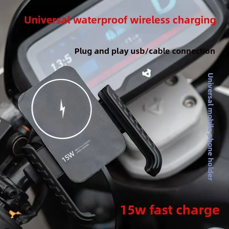 

Motorcycle waterproof USB wireless fast-charging DIY self-adhesive mobile phone holder fast charging board for xiaomi iphone