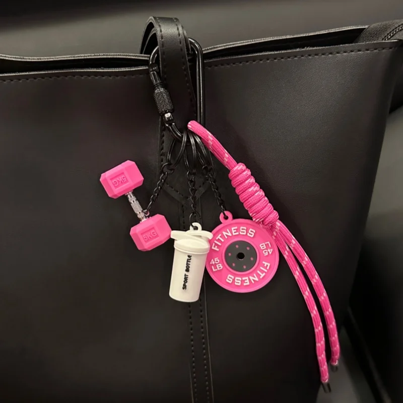 Mode Tasche Charme Neue Handarbeit Gewebt Seil Fitness Kettlebell/Wasser Tasse/Hantel Schlüsselbund Kreative Sport Rucksack Zubehör – Detail 7