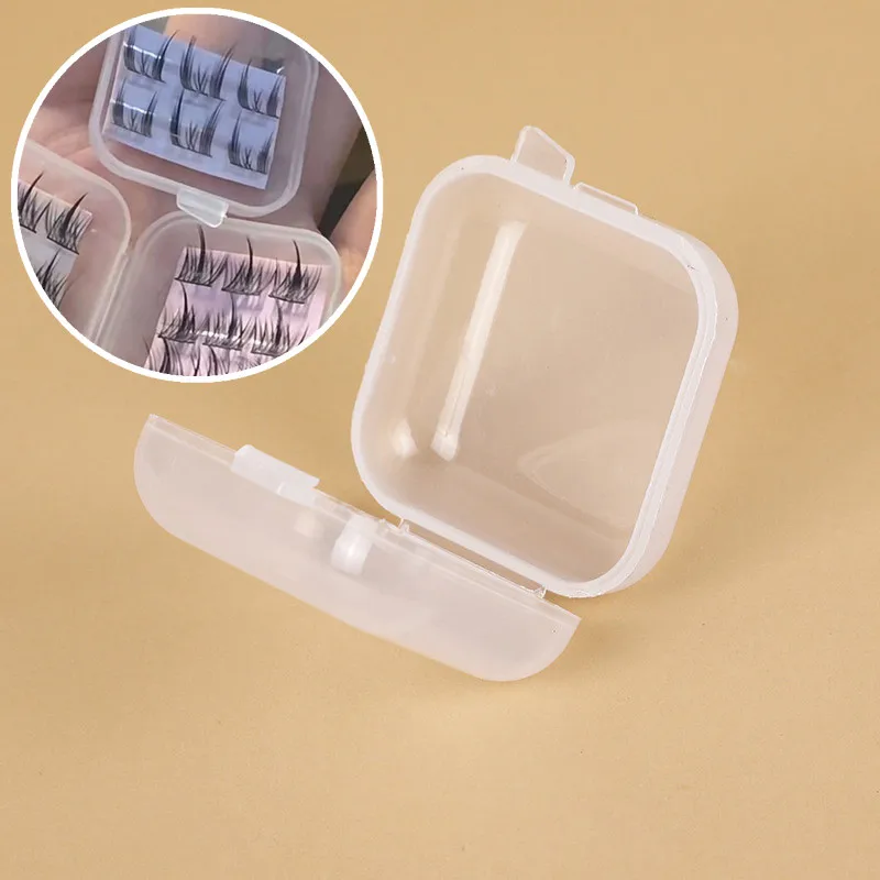 10Pcs Portable False Eyelashes Box Travel Empty Lashes Holder Case Container Storage Organizer Makeup Lash Supplies Accessories