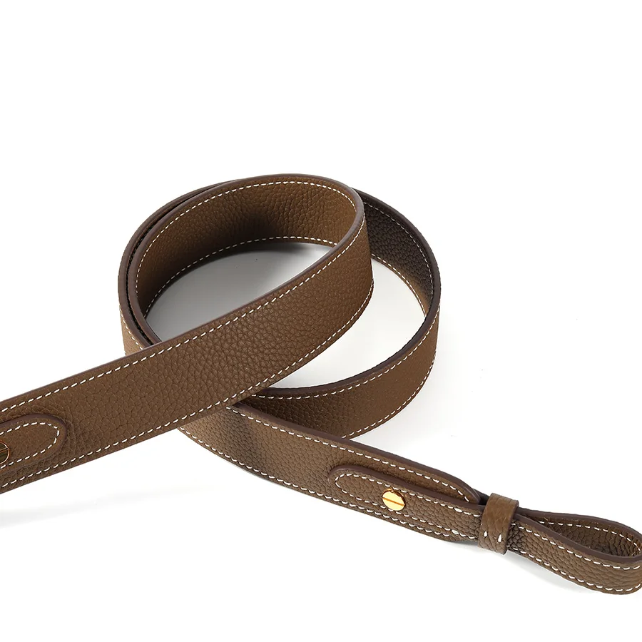 Full Leather Togo Etoupe Genuine Leather 3cm Wide Shoulder Strap Bag Replacement Belt Lindy Evelyn Bag Strap