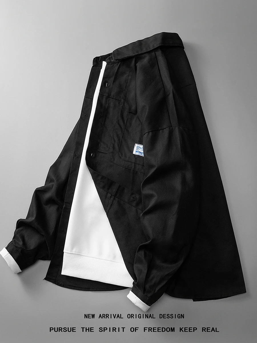 

Мужская бейсбольная куртка в американском стиле ретро, весна-осень 2024, новинка элитного повседневного пилота, свободная посадка, украшение на пуговицах, полиэстер...