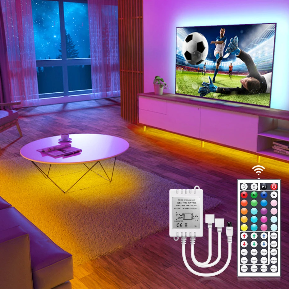 RGB DC24V Super Bright COB LED Light Strip 840 LEDs/m RGB Dimmable Flexible Adhesive Tape Smart WiFi /Bluetooth/ Remote Control