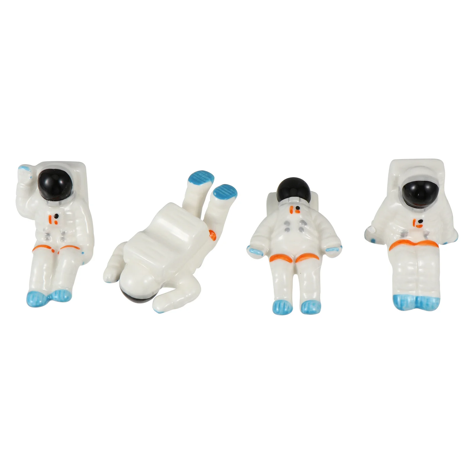 

4Pcs Astronaut Shaped Ceramic Chopstick Holders Cutlery Rack Lightweight Decorative Tableware Stand Chopsticks Holder