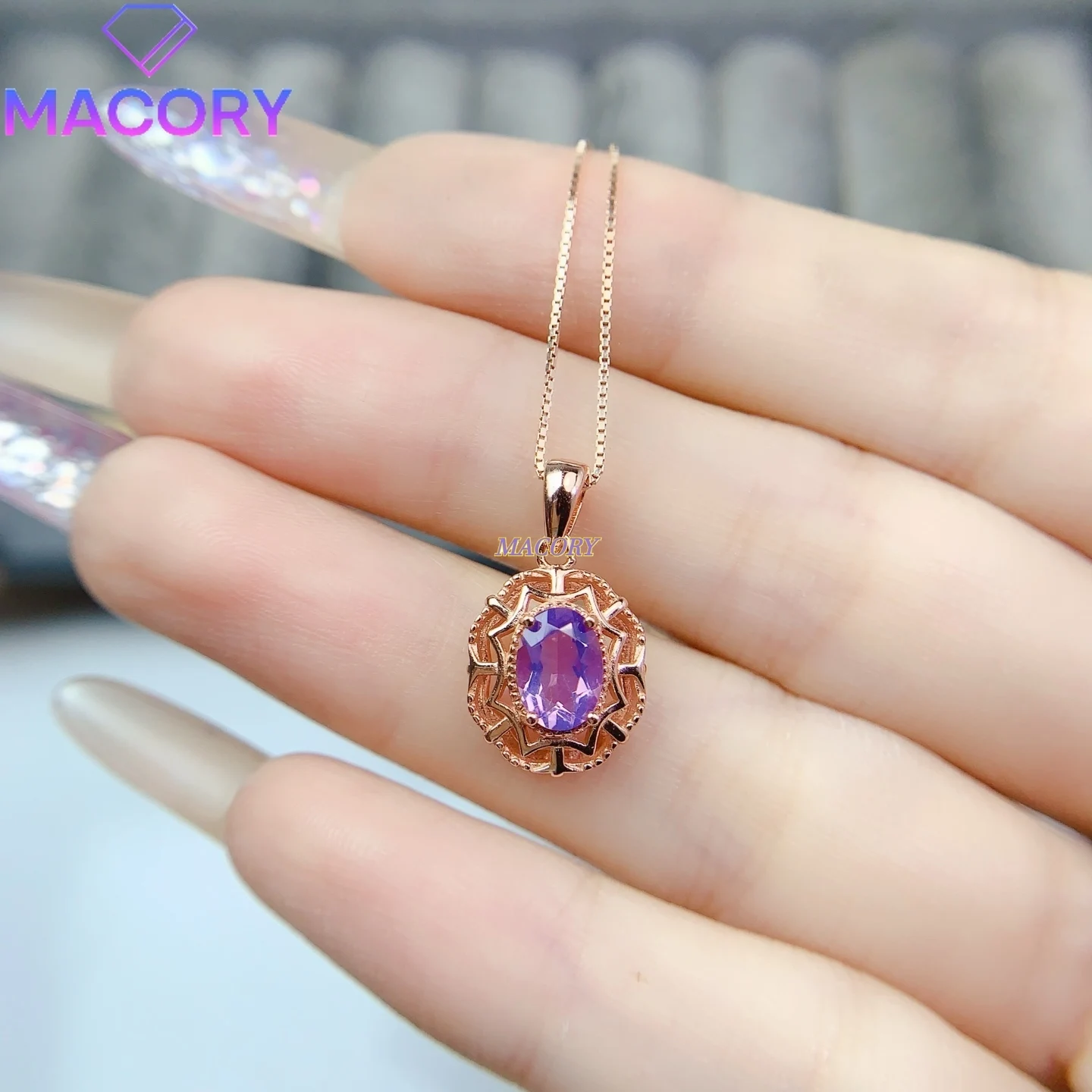 

Новое поступление, подвеска из натуральной лаванды, стерлинговое серебро 925 пробы, женский бутик, элитные модные украшения с сертификатом