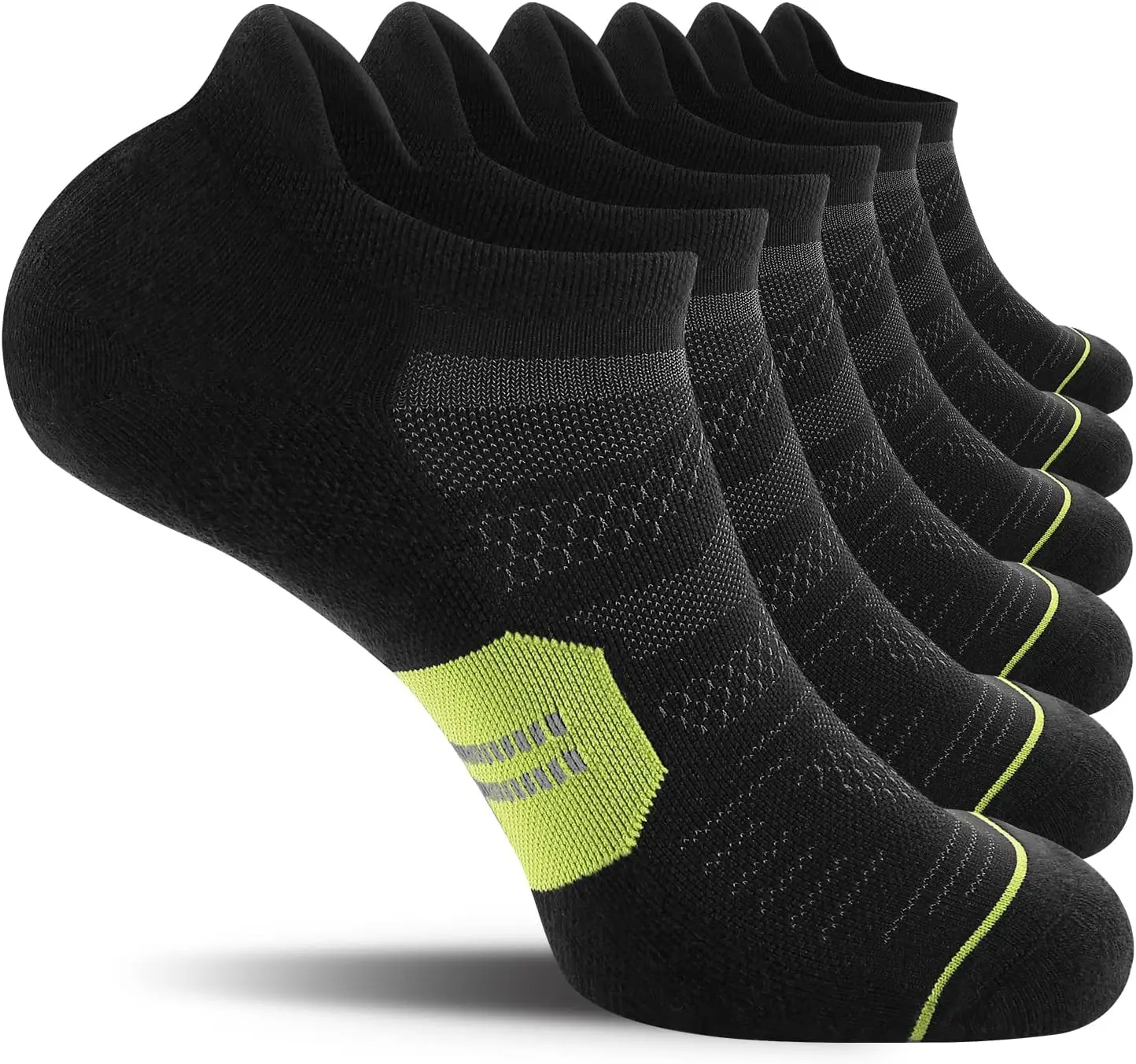 

Men's Ankle Running Socks with Cushion Low Cut Athletic Tab Socks for Men Women 6 Pack