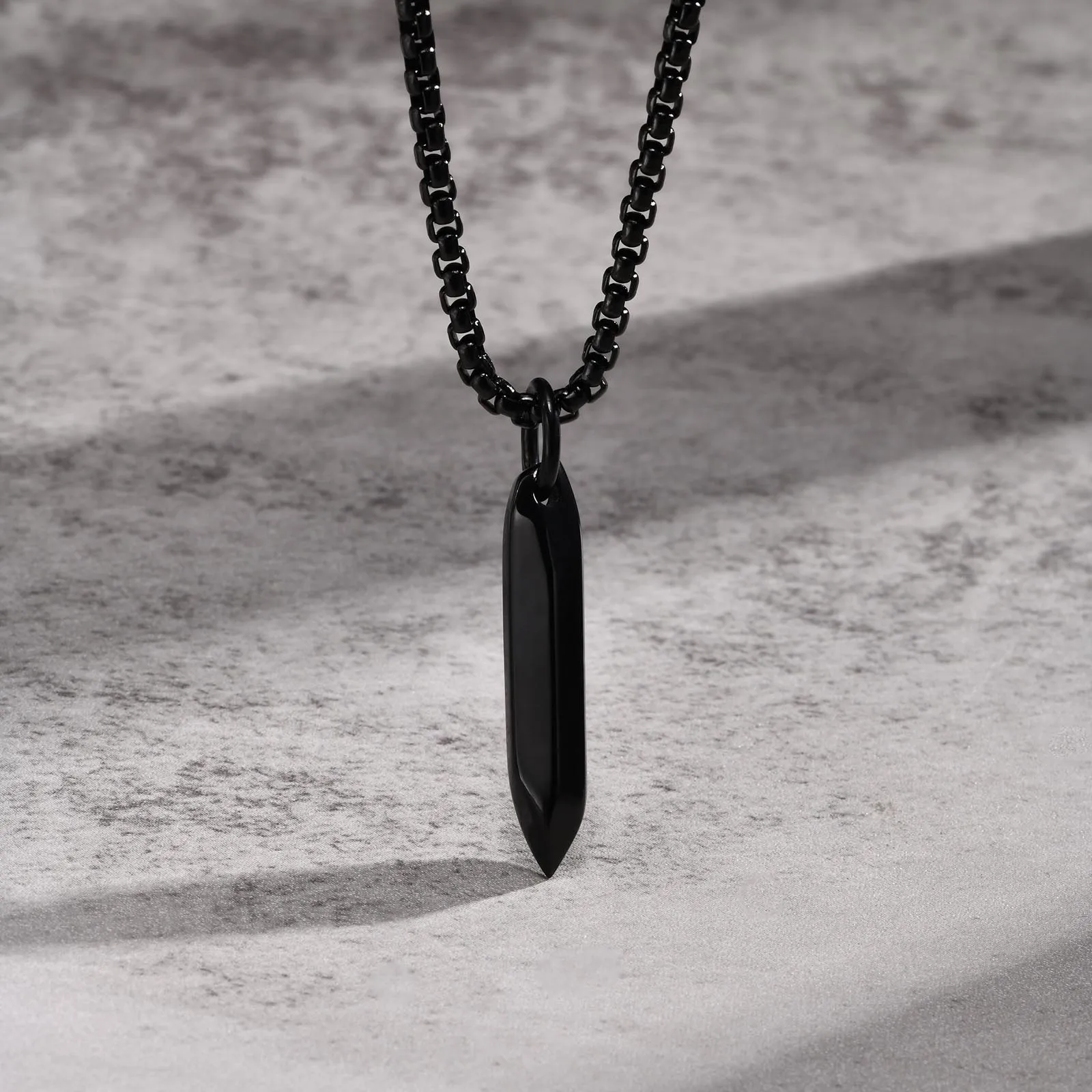 Nagel Stil Anhänger Halskette für Männer Edelstahl geometrische sechseckige unregelmäßige Hip Hop Punk Kette Kragen Party Geschenk für Männer – Detail 5