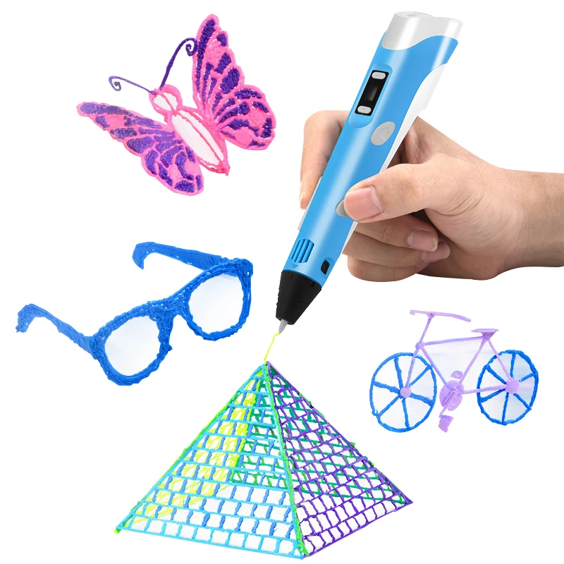 DIY 3D Druck Stift Zeichnung 3D Stifte Pädagogisches Spielzeug Mit LCD Bildschirm PLA Filament Stift Für Kinder Geschenk DIY Zeichnung druck Stift