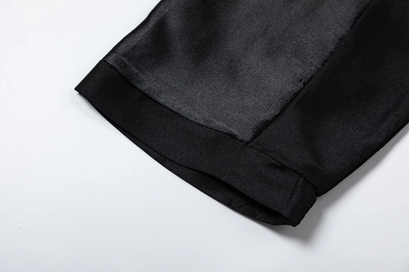 2024 Europäisches und amerikanisches grenzüberschreitendes neues modisches Damen-Kleidungsset aus glattem Satin mit halben Ärmeln, zweiteiliges Freizeit-Set – Detail 16