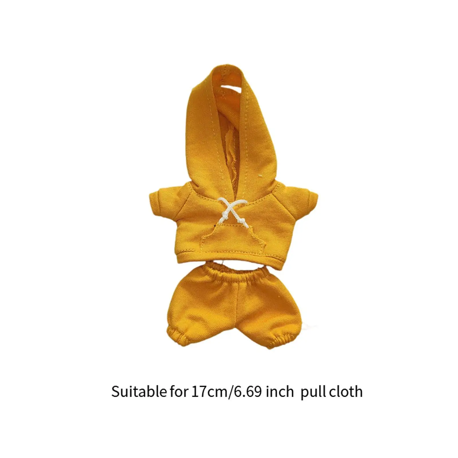 Poppenkleertjes voor 17 cm pluche pop, hoodie, sweatshirt en broek, stijlvolle cartoon