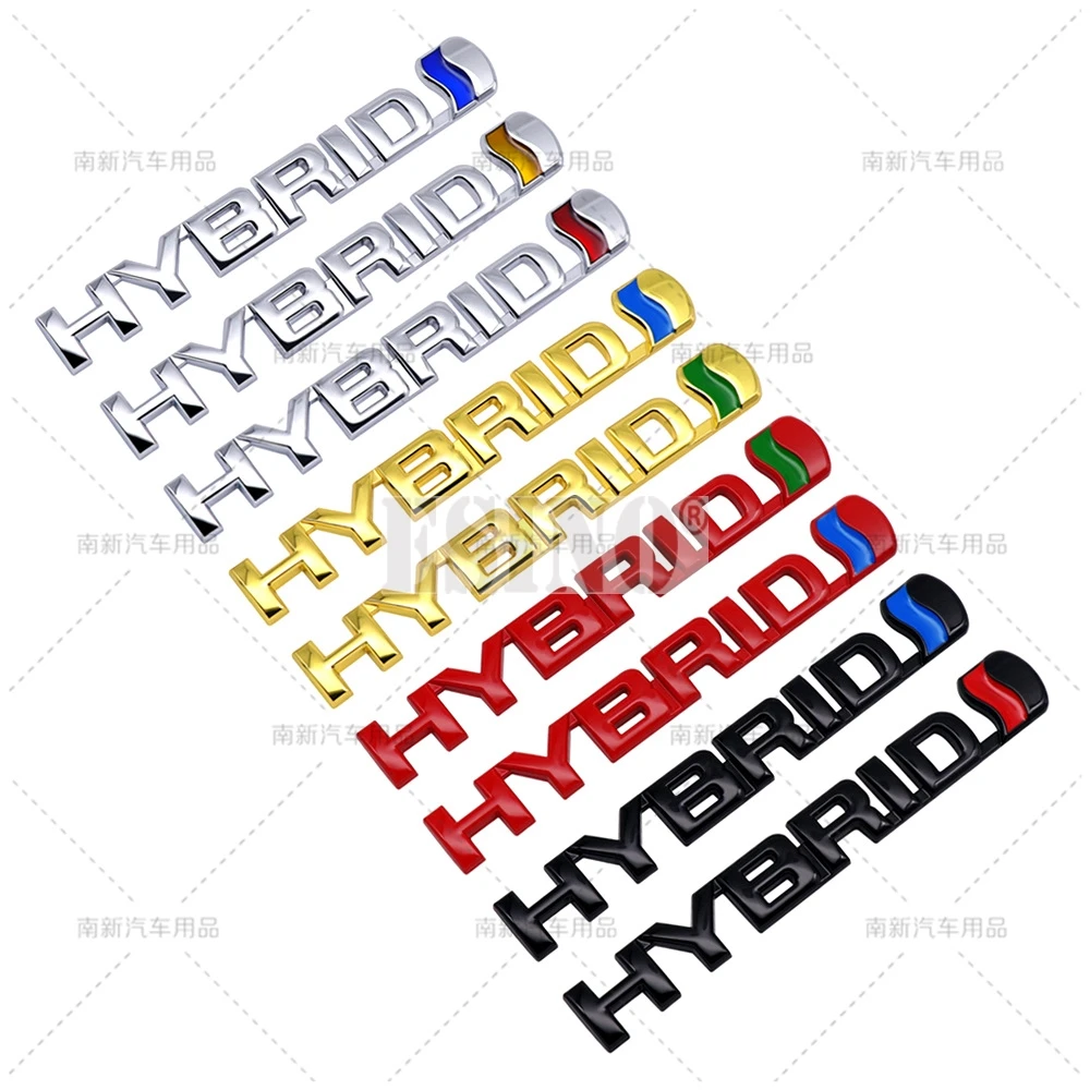 Car Styling Hybrid 3D Grill Rear Trunk Fender Metal Chrome Zinc Alloy Emblem Badge for Toyota RAV 4 Prado Camry Corolla Yaris