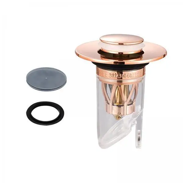 Anti Odor Bathroom Sink Stopper Flexible Push Cover Plug Strainer Basket for Universal Home Use