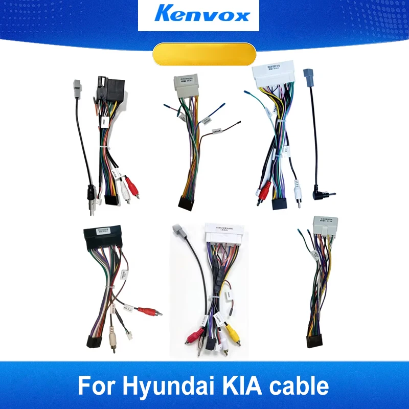 android Car 16pin radio Power Plug Cable Adapter Wire Harness For Hyundai KIA K2 K3 K5 Forte IX35 Sorento Sportage Soul Elantra