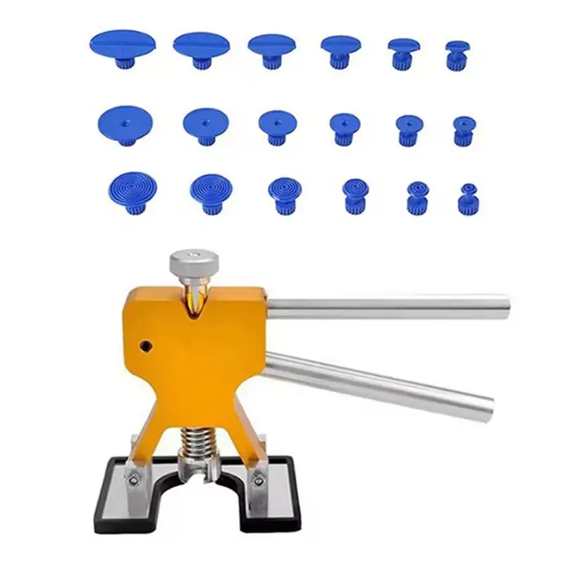 

A58X-Sturdy 19Pcs Car Dent Puller Kit Premium Paintless Metal Remover With Hail Pit Repair Tools For Vehicles