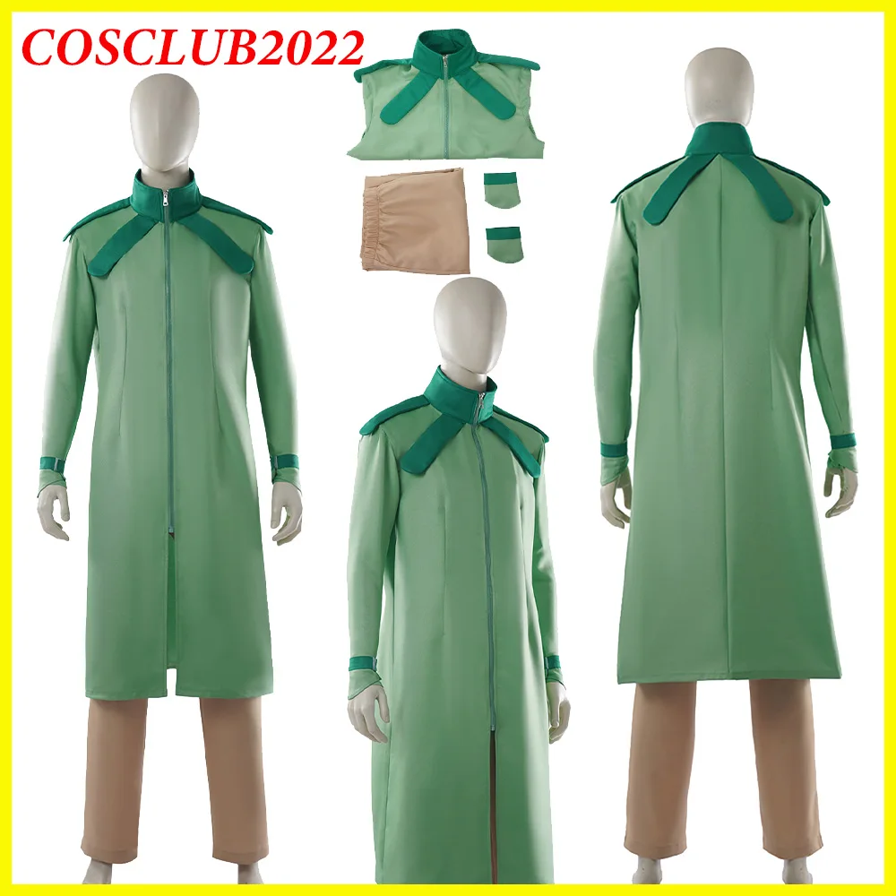 

Steven Steel Cosplay Costume Anime JOJO Roleplay Coat Pants Green Suits for Men Adult Outfits Halloween Carnival Party Clothing